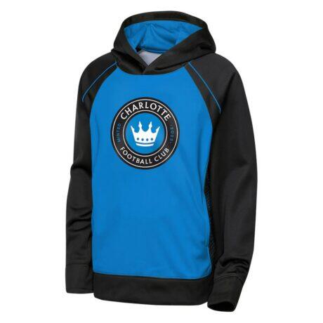 Charlotte FC Outerstuff Youth Striker Fleece Hoodie - - Side View