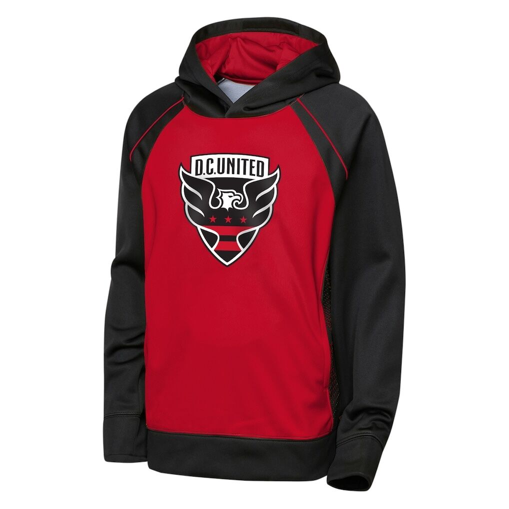D.C. United Outerstuff Youth Striker Fleece Hoodie - Red/Black