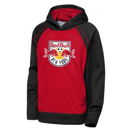 New York Red Bulls Outerstuff Youth Striker Fleece Hoodie - - Side View