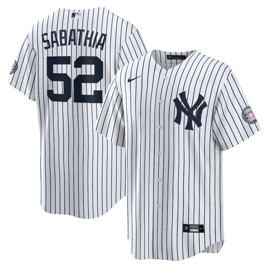 CC Sabathia New York Yankees Nike 2025 Baseball Hall of Fame Name & Number Retired Replica Jersey