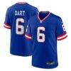 Jaxson Dart New York Giants Nike Alternate 2 Classic Game Jersey - - Front View