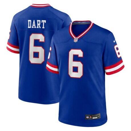 Jaxson Dart New York Giants Nike Alternate 2 Classic Game Jersey - - Front View