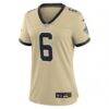 Tyler Shough New Orleans Saints Nike Women's Alternate Game Player Jersey - Gold - Side View