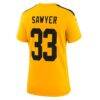 Jack Sawyer Pittsburgh Steelers Nike Women's Alternate Game Jersey - Gold - Detail View