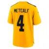 DK Metcalf Pittsburgh Steelers Nike Alternate 1933 Throwback Game Jersey - Gold - Detail View