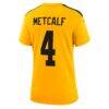 DK Metcalf Pittsburgh Steelers Nike Women's Alternate 1933 Throwback Game Jersey - Gold - Detail View