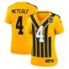 DK Metcalf Pittsburgh Steelers Nike Women's Alternate 1933 Throwback Game Jersey - Gold - Front View