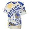 Golden State Warriors Outerstuff Youth Top Player All-Over-Print T-Shirt - White - Back View