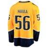 Erik Haula Nashville Predators Fashion7 Home Breakaway Jersey - Gold - Detail View