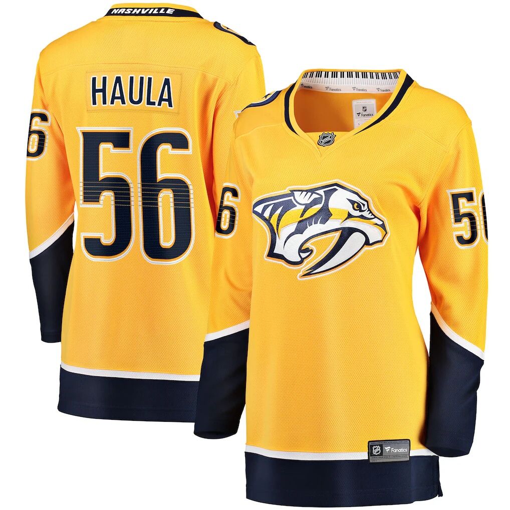 Erik Haula Nashville Predators Fashion7 Women's Home Breakaway Player Jersey