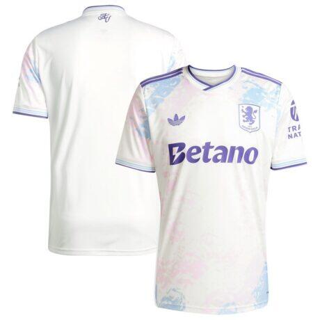 Aston Villa adidas 2025/26 Third Replica Jersey - White - Front View
