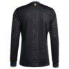 Manchester United adidas 2025/26 Third Replica Long Sleeve Jersey - Black - Detail View