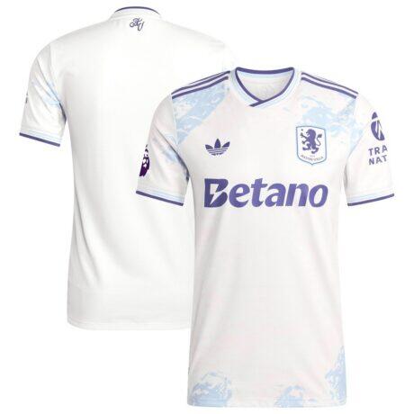 Aston Villa adidas 2025/26 Third Authentic Jersey - White - Front View