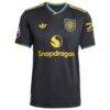 Manchester United adidas 2025/26 Third Authentic Jersey - Black - Side View