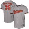 Adley Rutschman Baltimore Orioles Nike Youth Road Replica Jersey - Gray - Front View
