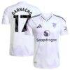 Alejandro Garnacho Manchester United adidas 2025/26 Away Authentic Player Jersey - White - Front View