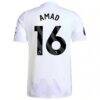 Amad Diallo Manchester United adidas 2025/26 Away Authentic Player Jersey - White - Detail View