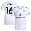 Amad Diallo Manchester United adidas 2025/26 Away Authentic Player Jersey - White - Front View