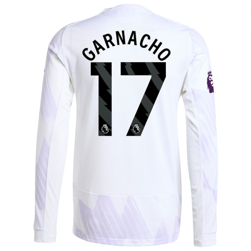 Alejandro Garnacho Manchester United adidas 2025/26 Away Authentic Long Sleeve Player Jersey