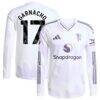 Alejandro Garnacho Manchester United adidas 2025/26 Away Authentic Long Sleeve Player Jersey - White - Front View