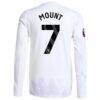 Mason Mount Manchester United adidas 2025/26 Away Authentic Long Sleeve Player Jersey - White - Detail View