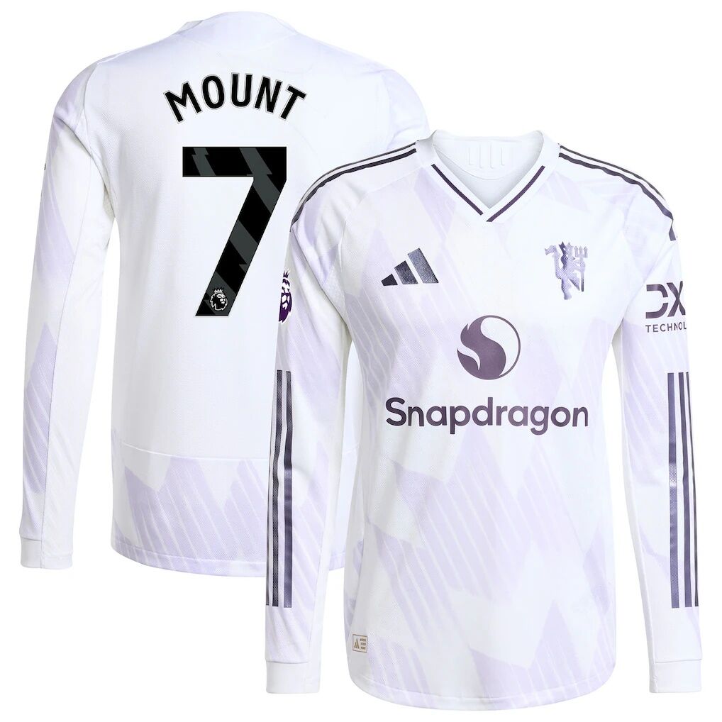 Mason Mount Manchester United adidas 2025/26 Away Authentic Long Sleeve Player Jersey