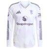 Mason Mount Manchester United adidas 2025/26 Away Authentic Long Sleeve Player Jersey - White - Side View