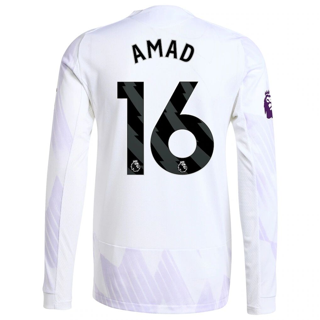 Amad Diallo Manchester United adidas 2025/26 Away Authentic Long Sleeve Player Jersey