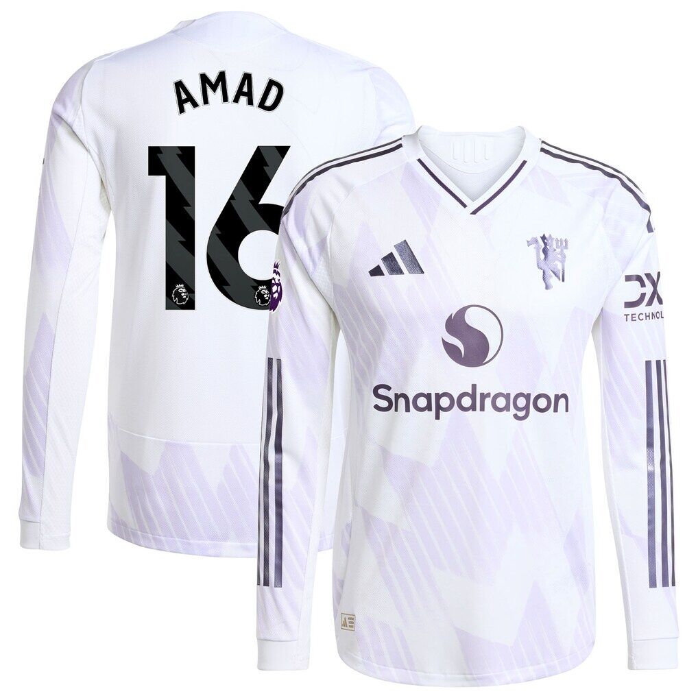 Amad Diallo Manchester United adidas 2025/26 Away Authentic Long Sleeve Player Jersey