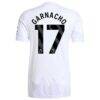 Alejandro Garnacho Manchester United adidas 2025/26 Away Replica Player Jersey - White - Detail View