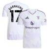 Alejandro Garnacho Manchester United adidas 2025/26 Away Replica Player Jersey - White - Front View