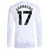 Alejandro Garnacho Manchester United adidas 2025/26 Away Replica Long Sleeve Player Jersey - White - Detail View