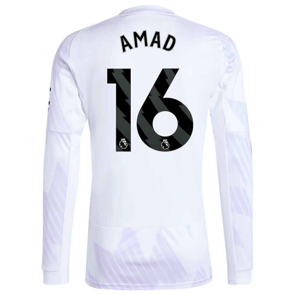 Amad Diallo Manchester United adidas 2025/26 Away Replica Long Sleeve Player Jersey