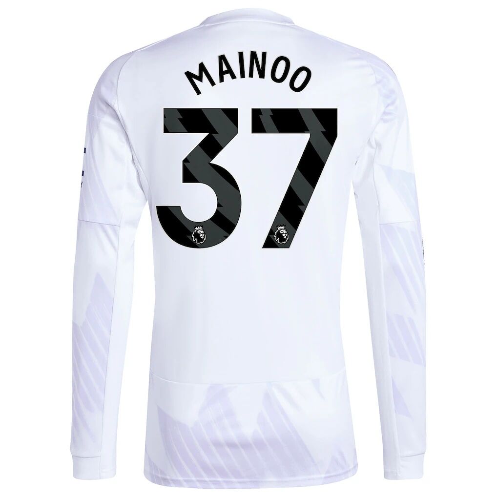 Kobbie Mainoo Manchester United adidas 2025/26 Away Replica Long Sleeve Player Jersey