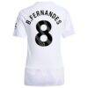 Bruno Fernandes Manchester United adidas Women's 2025/26 Away Replica Player Jersey - White - Detail View