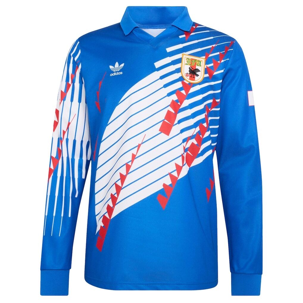 Japan National Team adidas 1993 Bringback Replica Long Sleeve Jersey - Blue/White