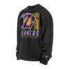 Los Angeles Lakers New Era Leisure Collection Stretch Fleece Sweatshirt - Black - Detail View