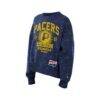 Indiana Pacers New Era Women's Throwback Collection Mineral Wash Crewneck Sweatshirt - Navy - Detail View