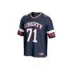 #71 Liberty Flames GameDay Greats Unisex Lightweight Football Fashion Jersey - Navy - Side View
