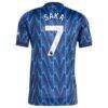 Bukayo Saka Arsenal adidas 2025/26 Away Replica Player Jersey - Blue - Detail View