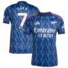 Bukayo Saka Arsenal adidas 2025/26 Away Replica Player Jersey - Blue - Front View