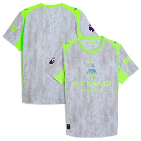 Manchester City Puma 2025/26 Third Authentic Jersey - Green - Side View