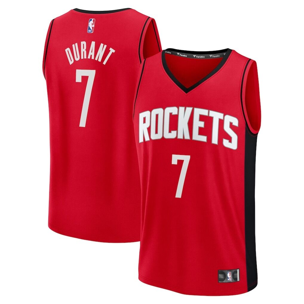 Kevin Durant Houston Rockets Fashion7 Fast Break Replica Player Jersey – Icon Edition
