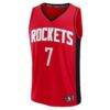 Kevin Durant Houston Rockets Fashion7 Youth Fast Break Replica Player Jersey - Red - Back View