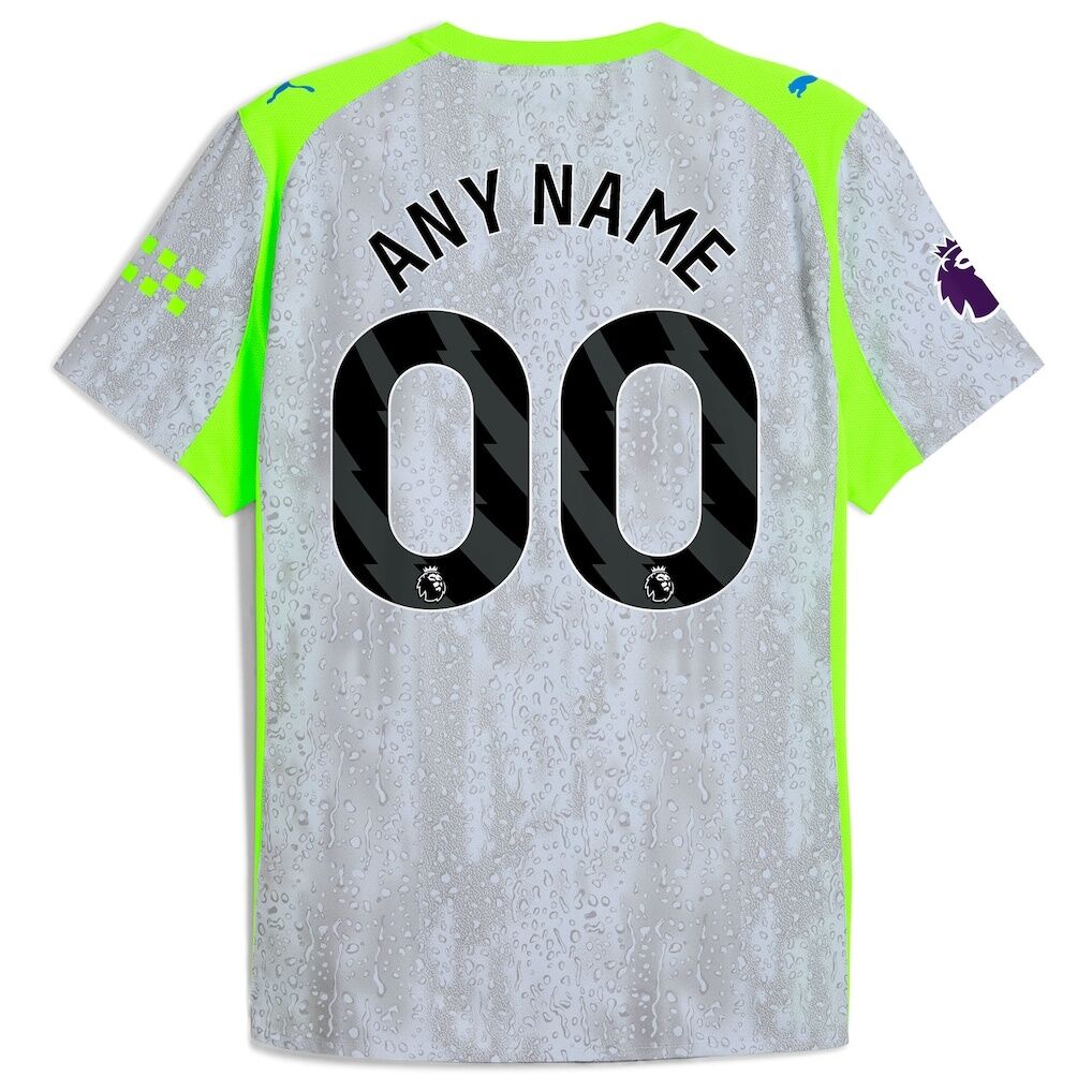 Manchester City Puma 2025/26 Third Authentic Custom Jersey – Green/Neon Green