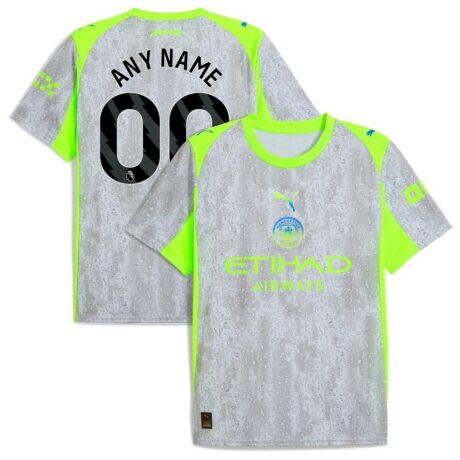 Manchester City Puma 2025/26 Third Replica Custom Jersey - Green - Front View