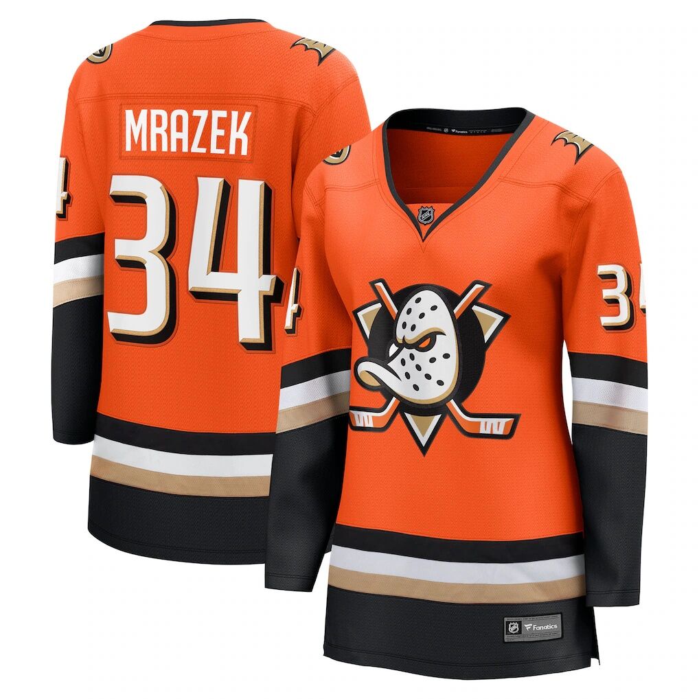 Petr Mrazek Anaheim Ducks Fashion7 Women's Home Breakaway Jersey