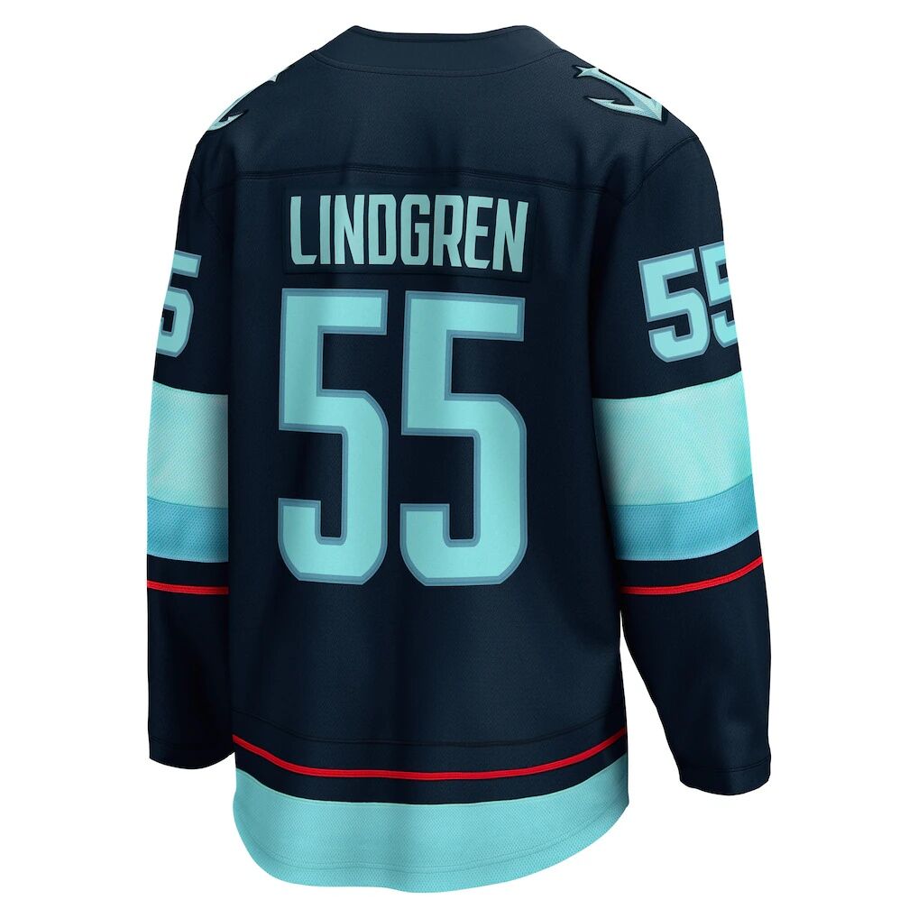 Ryan Lindgren Seattle Kraken Fashion7 Home Breakaway Jersey - Deep Sea Blue