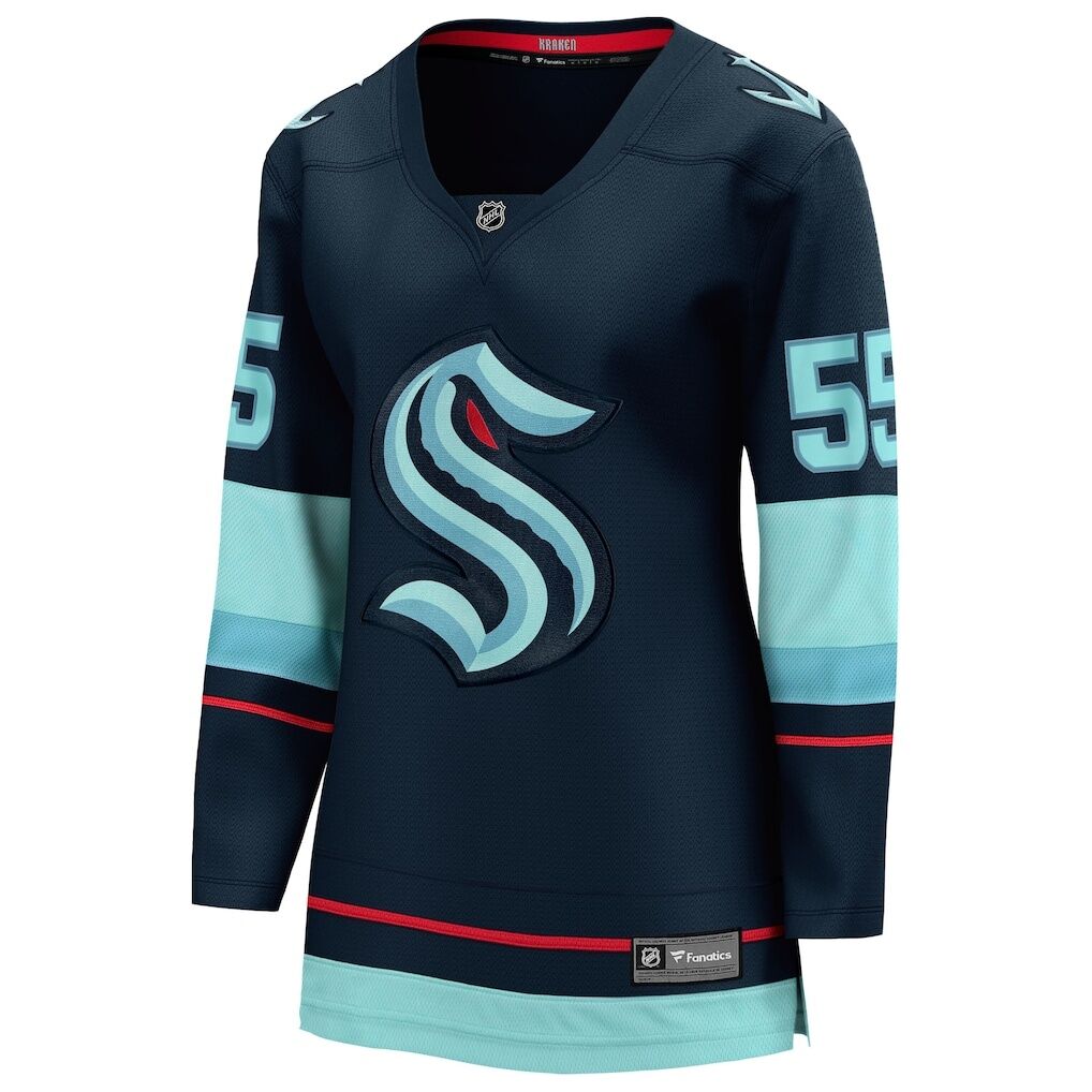 Ryan Lindgren Seattle Kraken Fashion7 Women's Home Breakaway Jersey - Deep Sea Blue