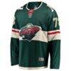 Nico Sturm Minnesota Wild Fashion7 Home Breakaway Jersey - Green - Side View